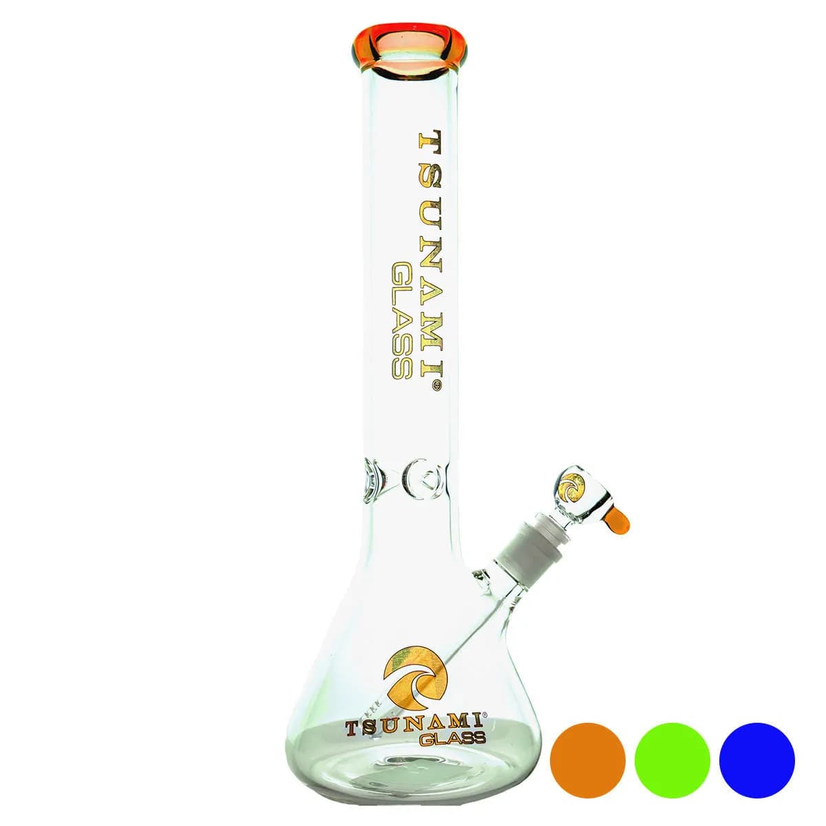 Bong med bägarbotten och iskylare 15'' (Tsunami Glass)