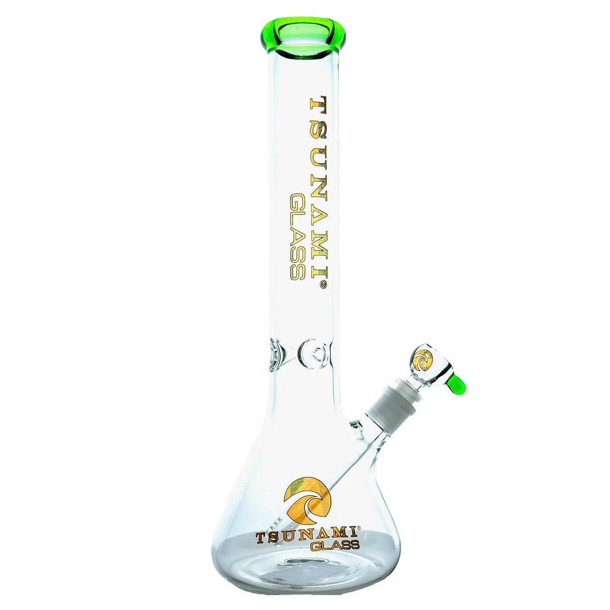 Bong med bägarbotten och iskylare 15'' (Tsunami Glass)