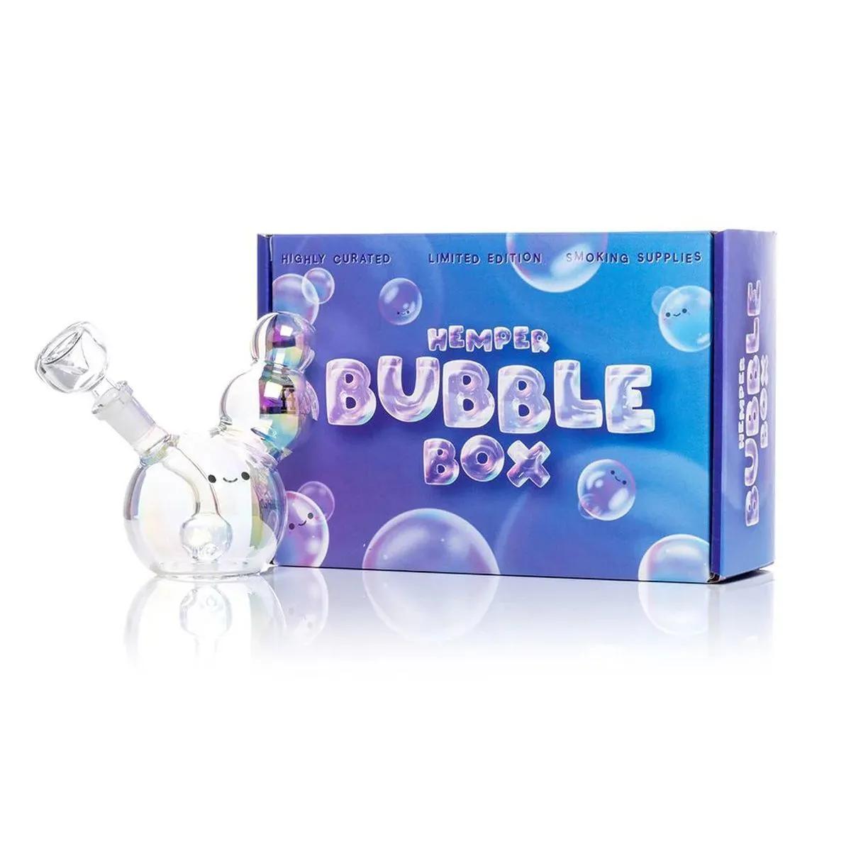 Hemper Bubble Bong – gullig glasvattenpipa med iriserande finish