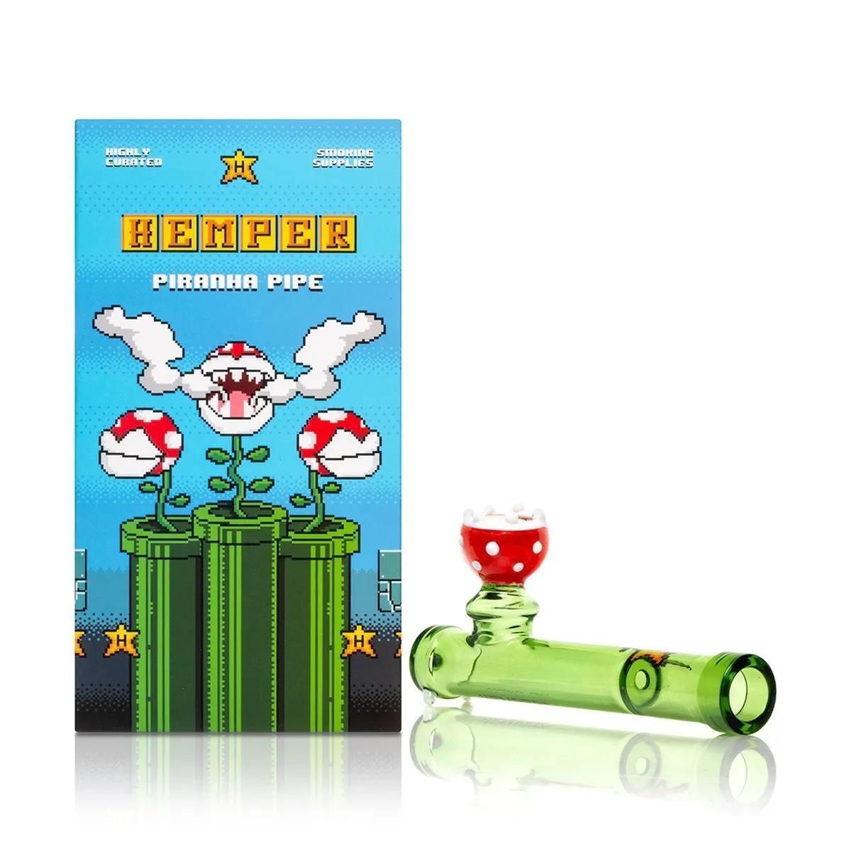Gaming Flower Piranha handpipa i glas