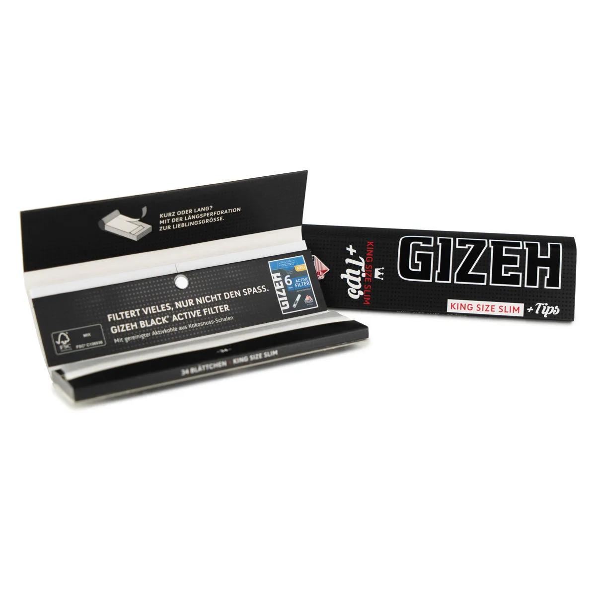 Gizeh King Size Slim rullpapper + tips