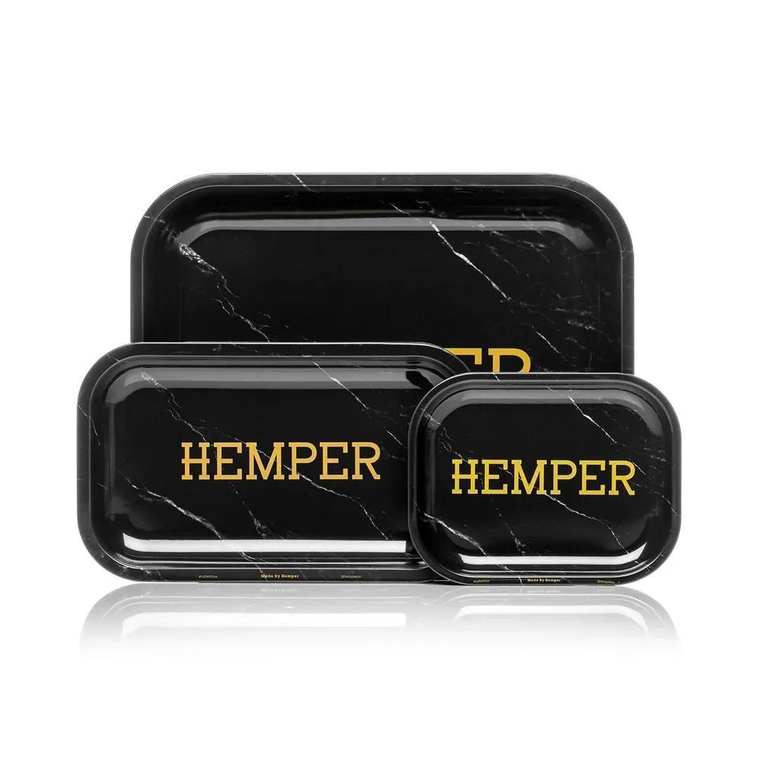 Hemper Luxe svart marmor rullbricka