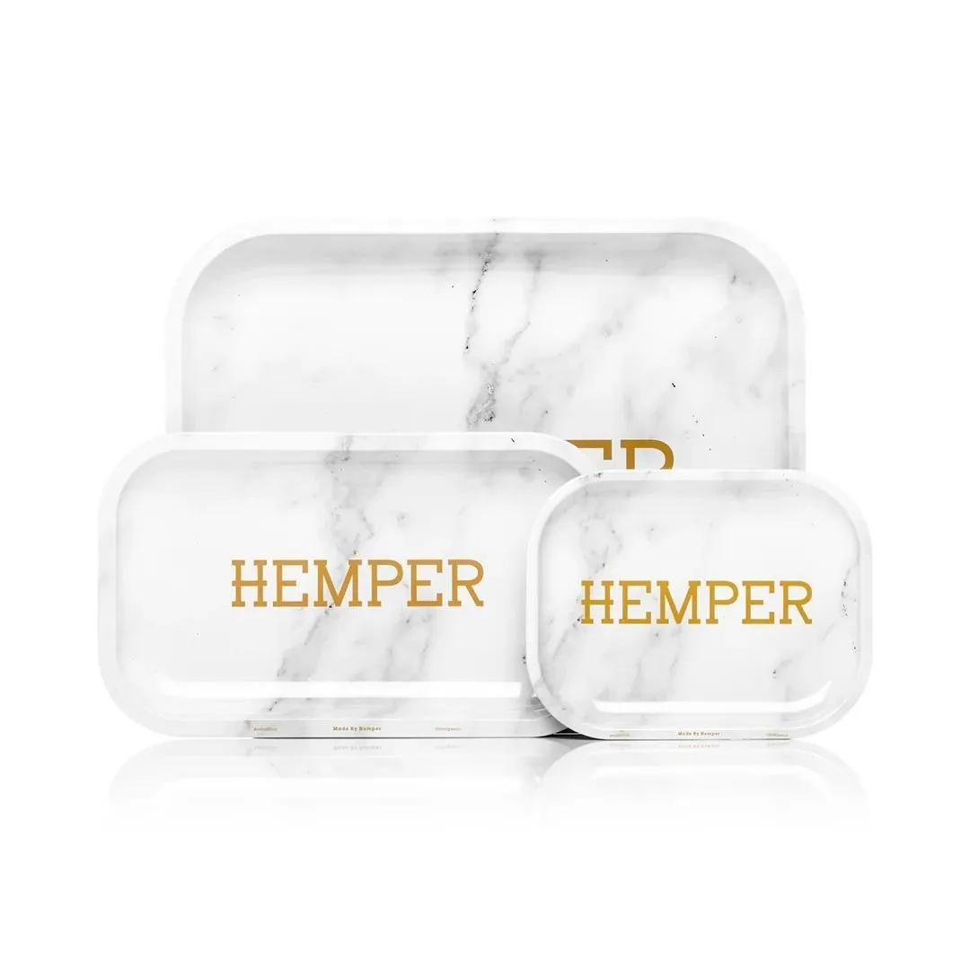Hemper Luxe rullbricka i vit marmor