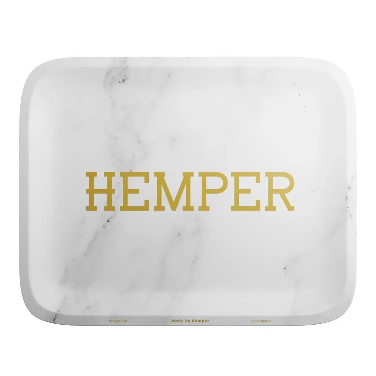 Hemper Luxe rullbricka i vit marmor