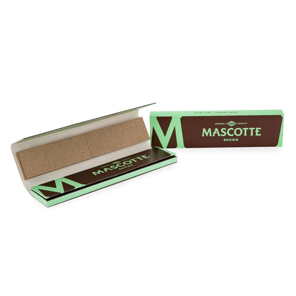 Mascotte Brown Combi Slim Size rullpapper + tips
