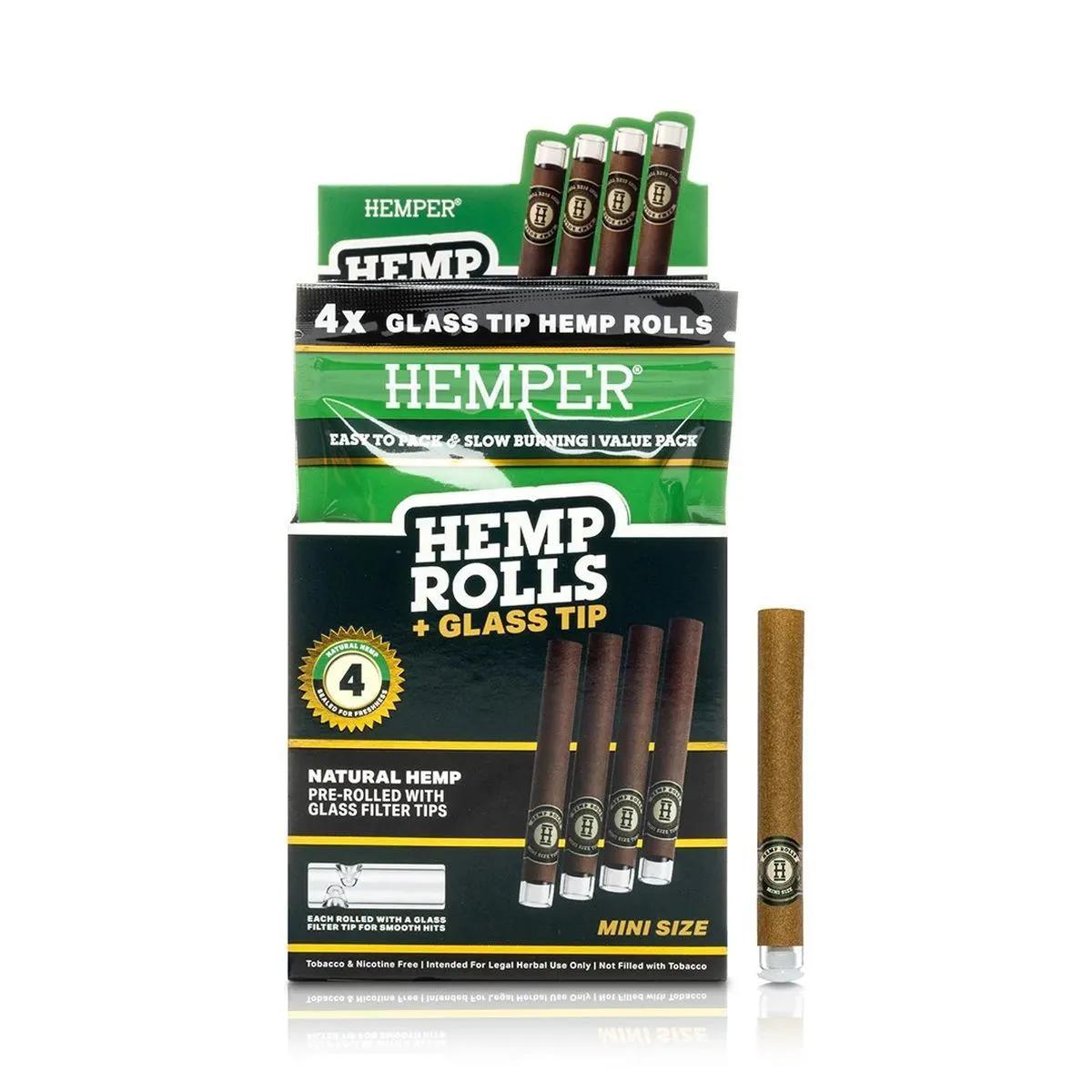 Hemper Mini Rolls med glasmunstycke 4-pack