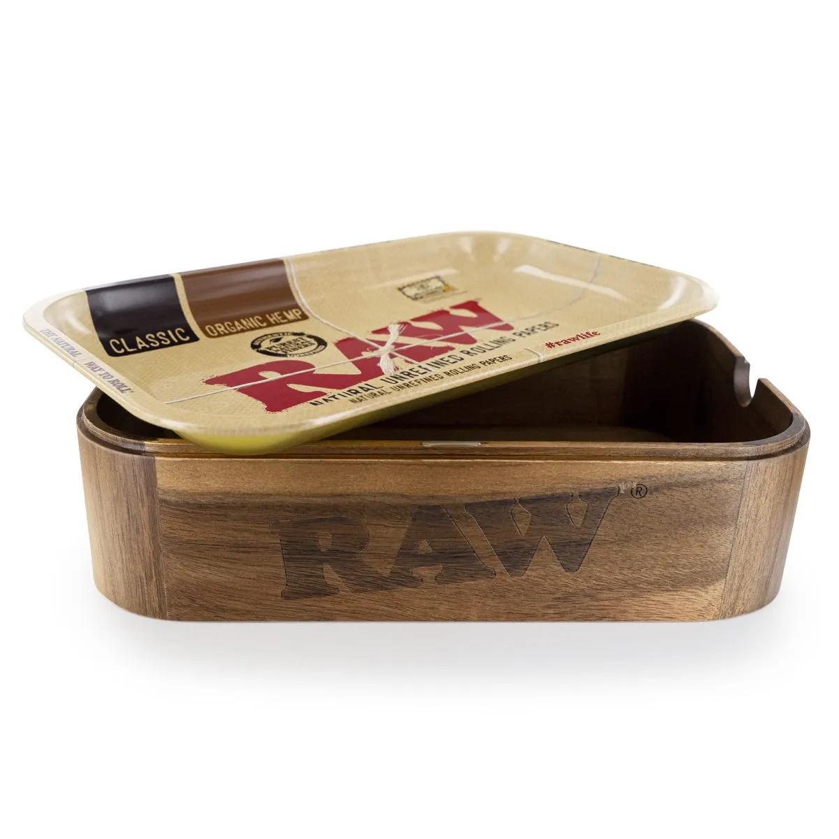 RAW Förvaringsbox i trä med brickslock