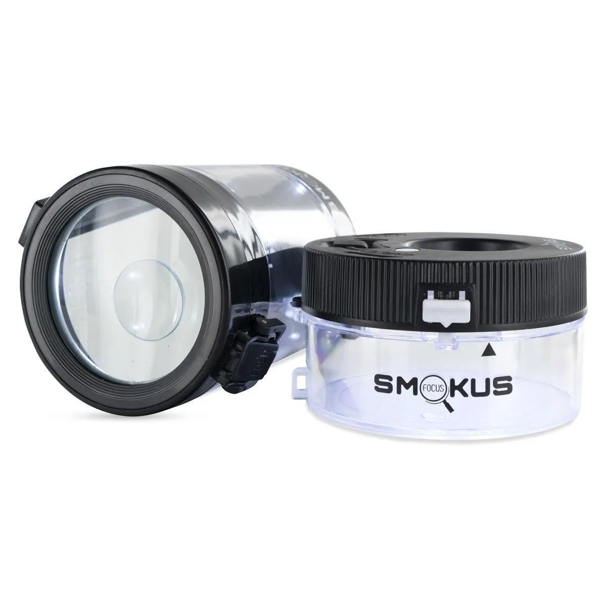 Smokus Focus Display Jar förvaringsburk med LED