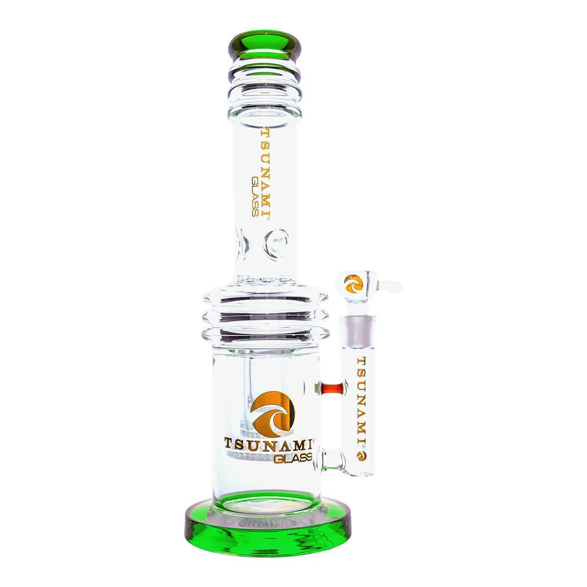 Trippel Honeycomb Heart Perc Bong 17'' (Tsunami Glass)
