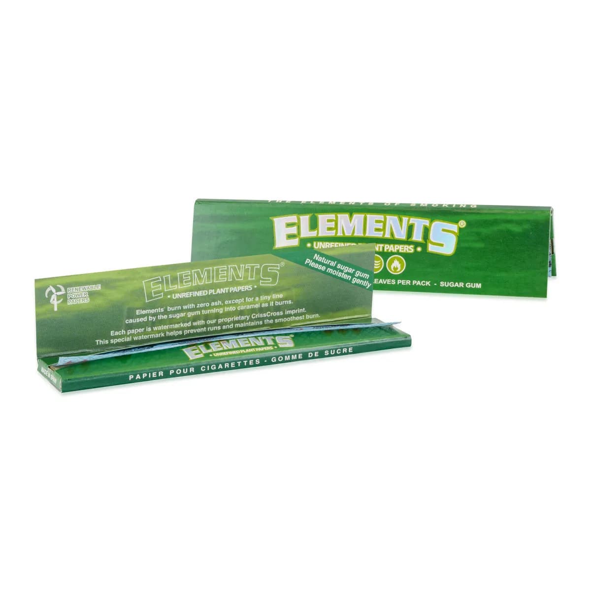 Elements King Size Slim rullpapper av växtfiber