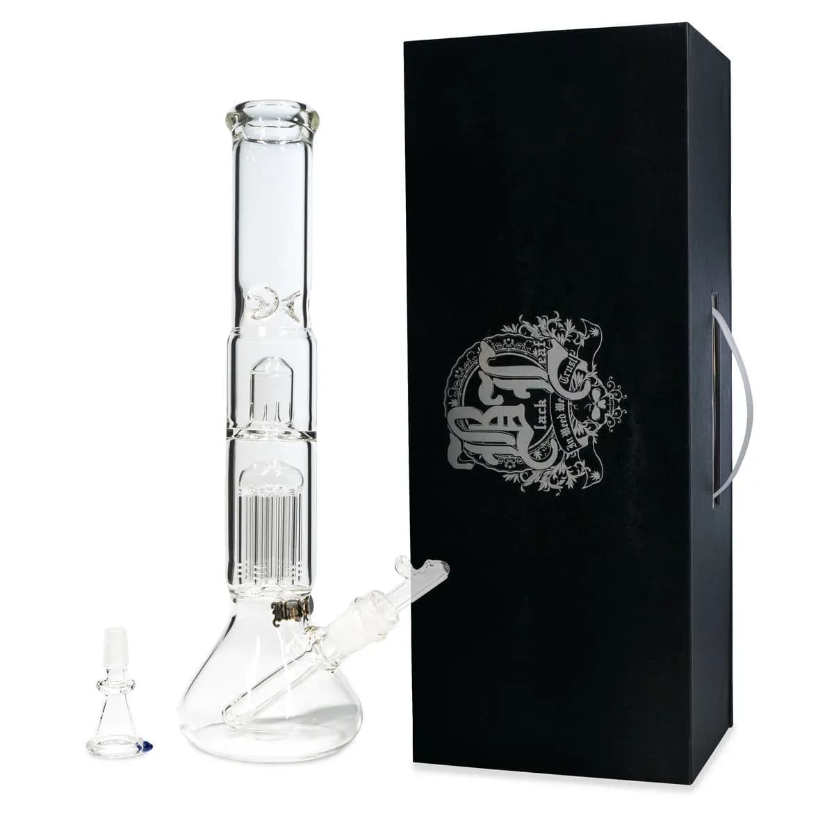 Glas örtbong och oljebong Black Leaf