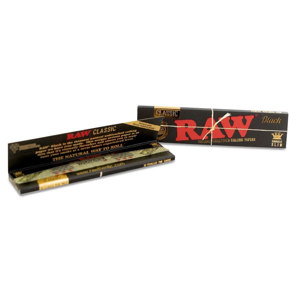 RAW 'Black' rullpapper King Size Slim