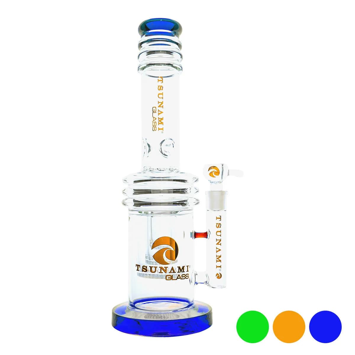 Trippel Honeycomb Heart Perc Bong 17'' (Tsunami Glass)