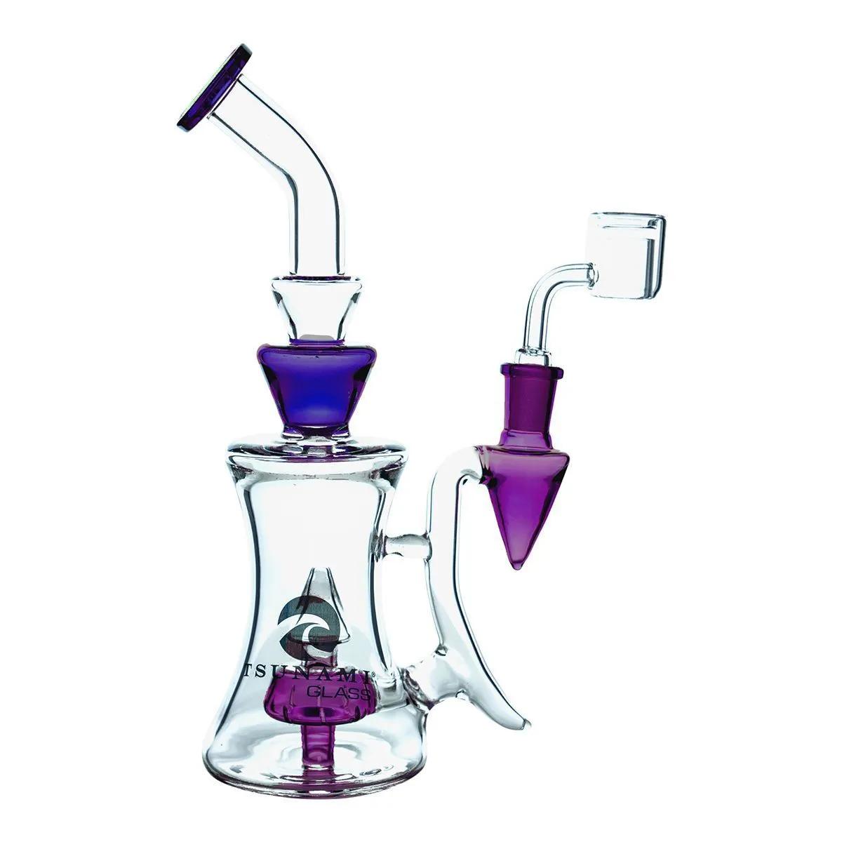 Pyramid Dab Rig 10" med duschhuvudsperkolator (Tsunami Glass)
