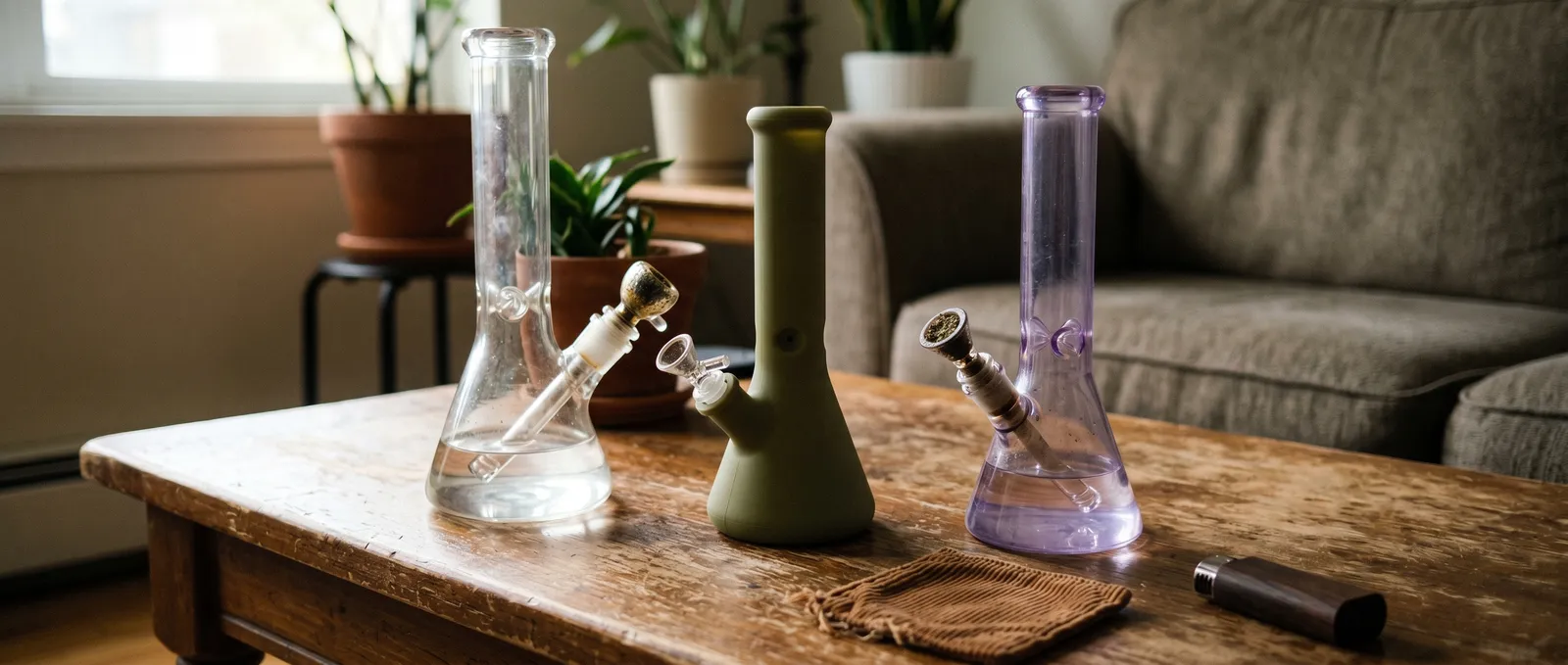 AZARIUS · Glass vs Silicone vs Acrylic Bongs: The Quick Comparison