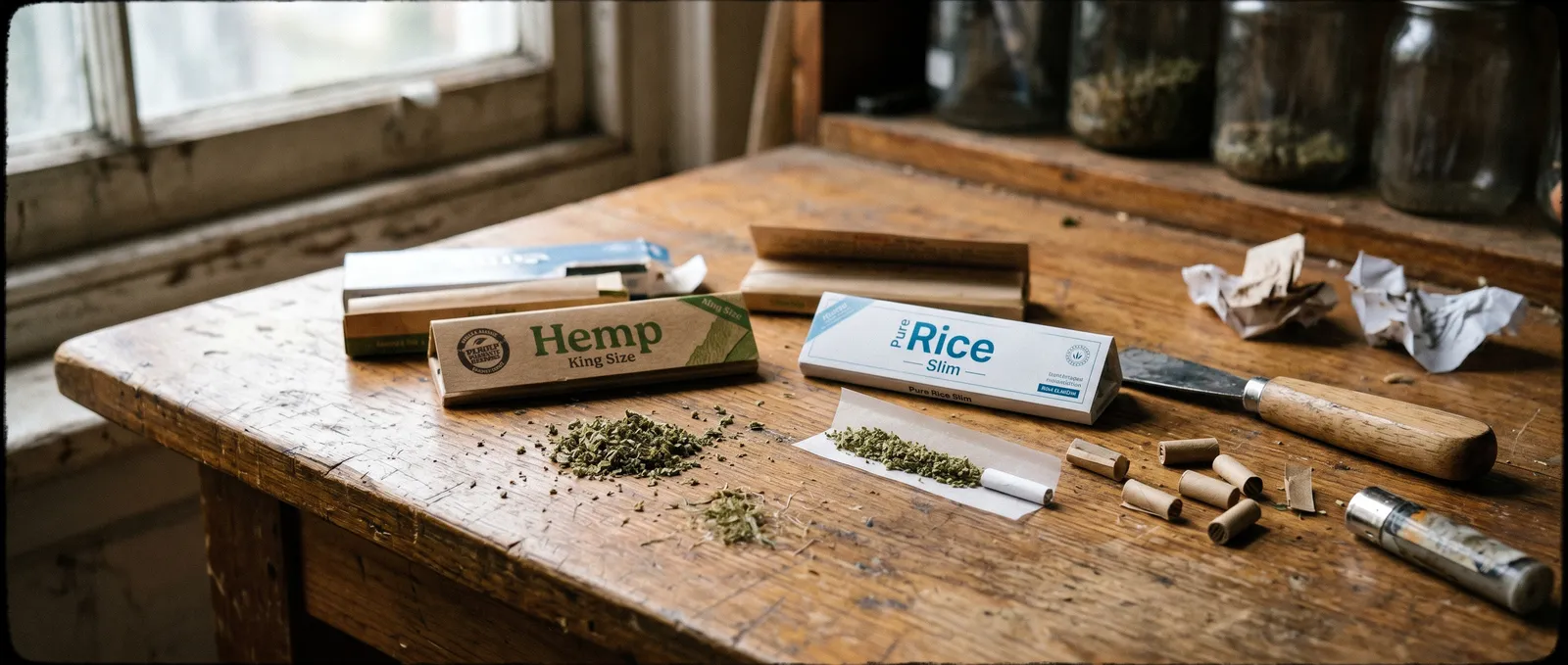 AZARIUS · Hemp vs Rice Papers at a Glance